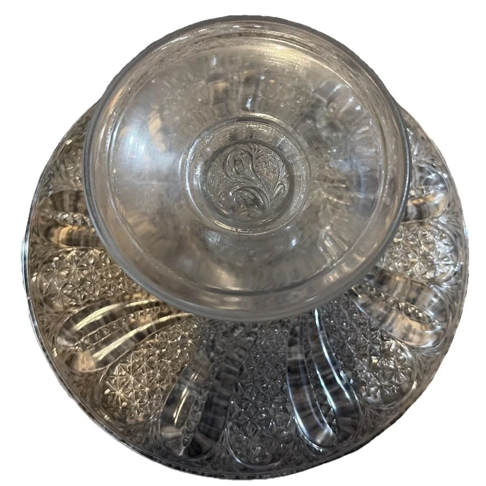 McKee Glass Feather Pattern‎ Cake Stand 8 1/4